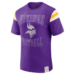 Minnesota Vikings Darius Rucker Collection Football Stripe Sleeve T-Shirt - Purple sale