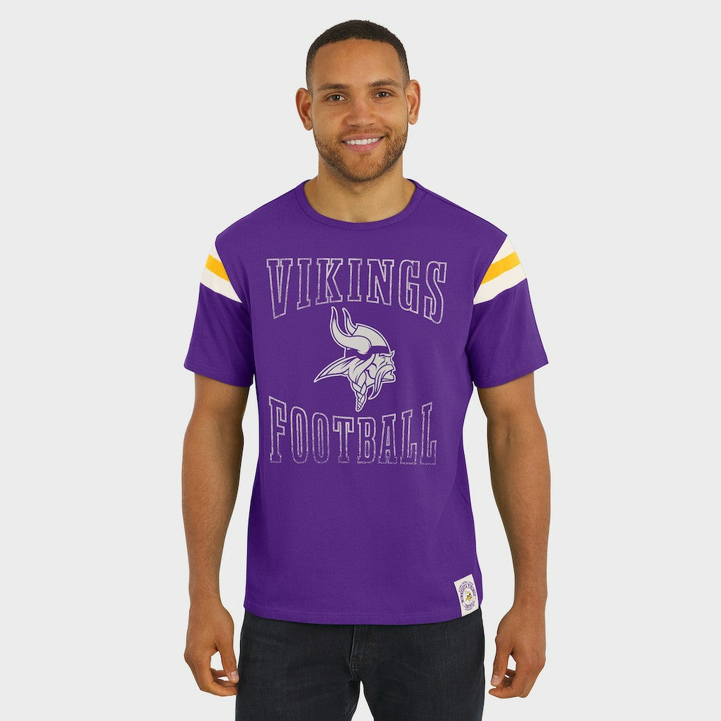 Minnesota Vikings Darius Rucker Collection Football Stripe Sleeve T-Shirt - Purple sale