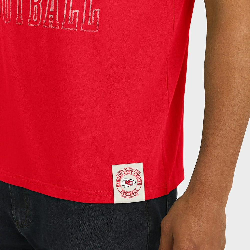 Kansas City Chiefs Darius Rucker Collection Football Stripe Sleeve T-Shirt - Red for sale