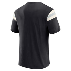 Las Vegas Raiders Darius Rucker Collection Football Stripe Sleeve T-Shirt - Black on sale