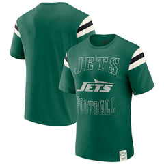 New York Jets Darius Rucker Collection Football Stripe Sleeve T-Shirt - Green online