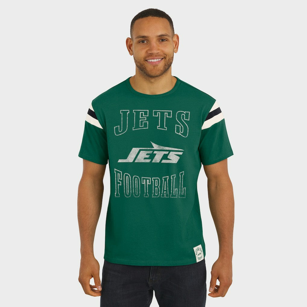 New York Jets Darius Rucker Collection Football Stripe Sleeve T-Shirt - Green online