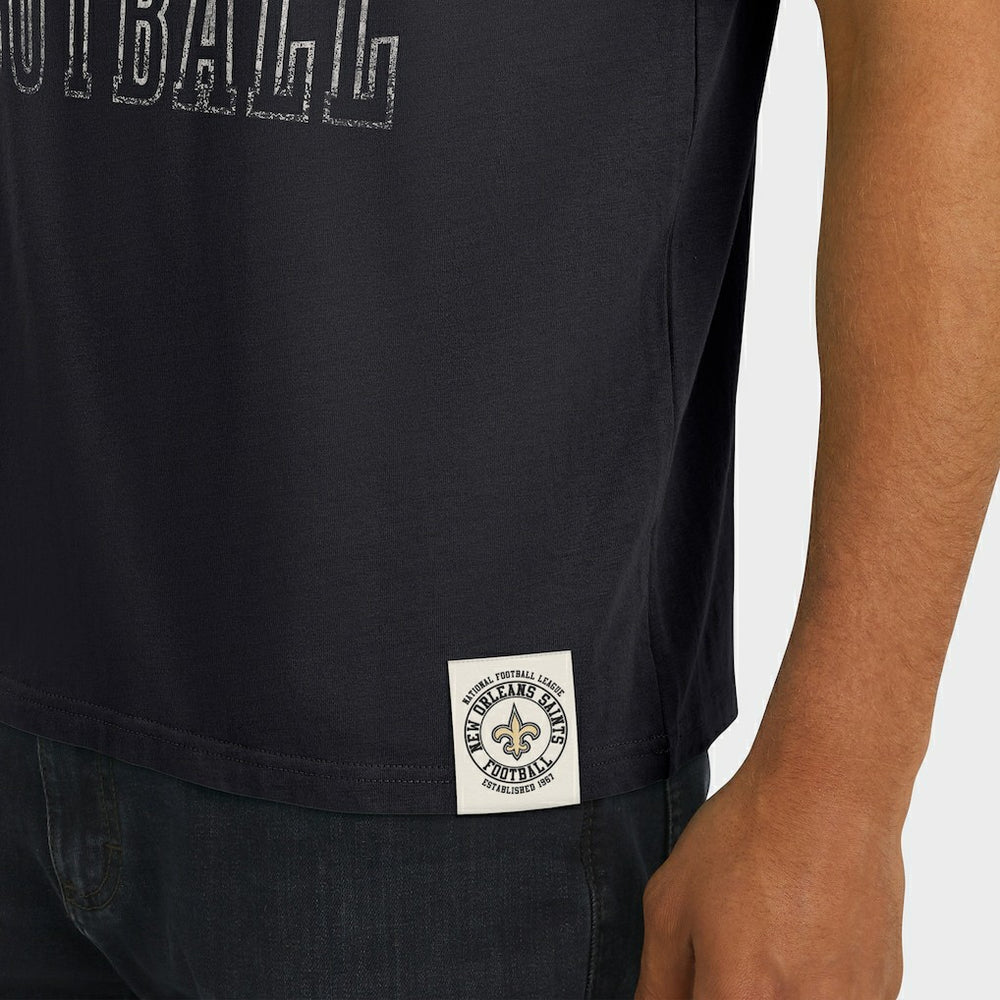 New Orleans Saints Darius Rucker Collection Football Stripe Sleeve T-Shirt - Black cheap
