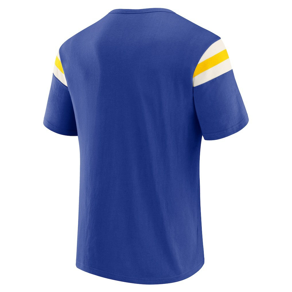 Los Angeles Rams Darius Rucker Collection Football Stripe Sleeve T-Shirt - Royal cheap