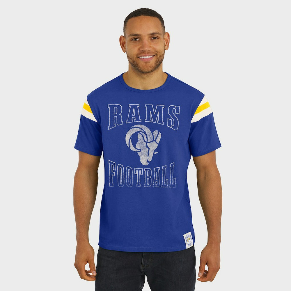 Los Angeles Rams Darius Rucker Collection Football Stripe Sleeve T-Shirt - Royal cheap