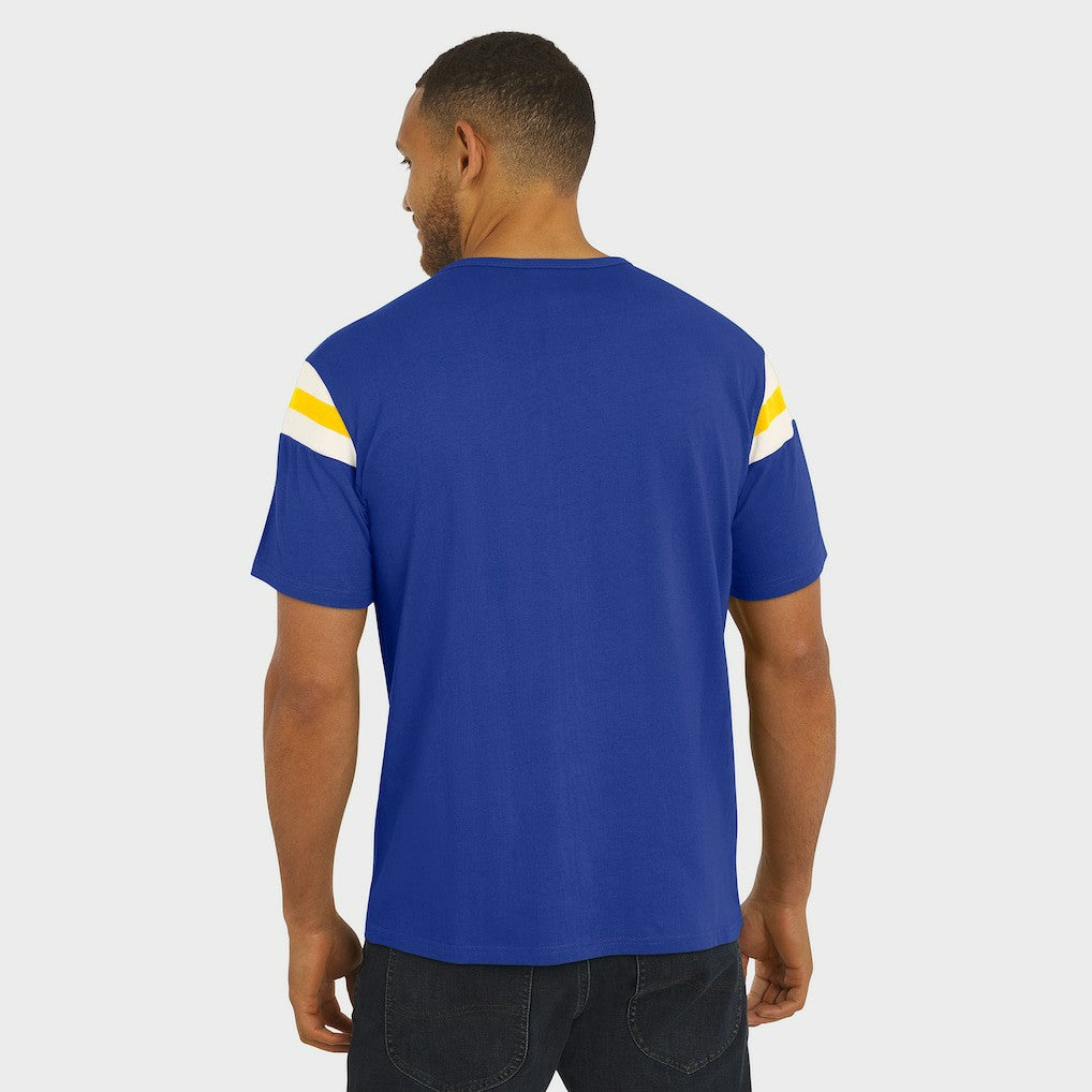Los Angeles Rams Darius Rucker Collection Football Stripe Sleeve T-Shirt - Royal cheap
