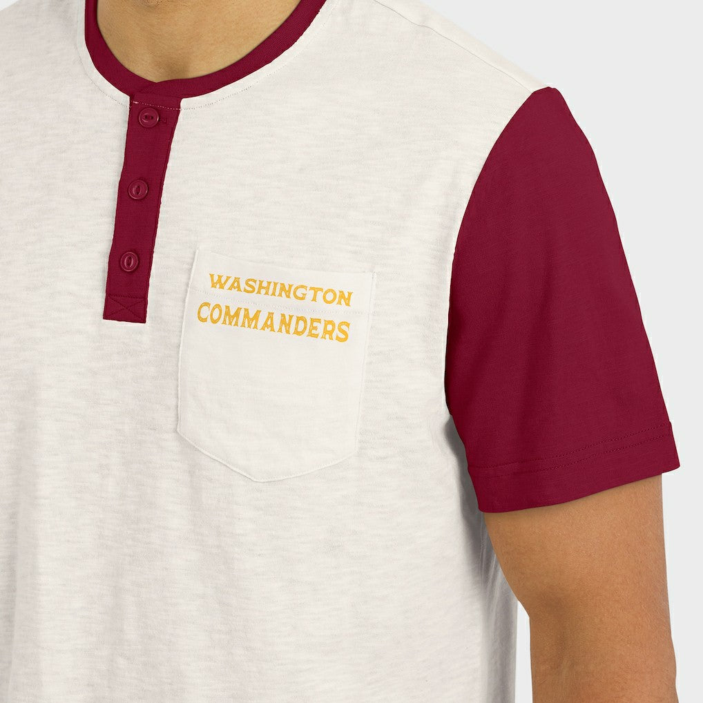 Washington Commanders Darius Rucker Collection Henley Colorblock Slub Pocket T-Shirt - Cream cheap
