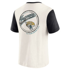 Jacksonville Jaguars Darius Rucker Collection Henley Colorblock Slub Pocket T-Shirt - Cream sale