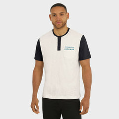Jacksonville Jaguars Darius Rucker Collection Henley Colorblock Slub Pocket T-Shirt - Cream sale