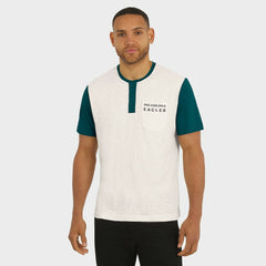 Philadelphia Eagles Darius Rucker Collection Henley Colorblock Slub Pocket T-Shirt - Cream cheap