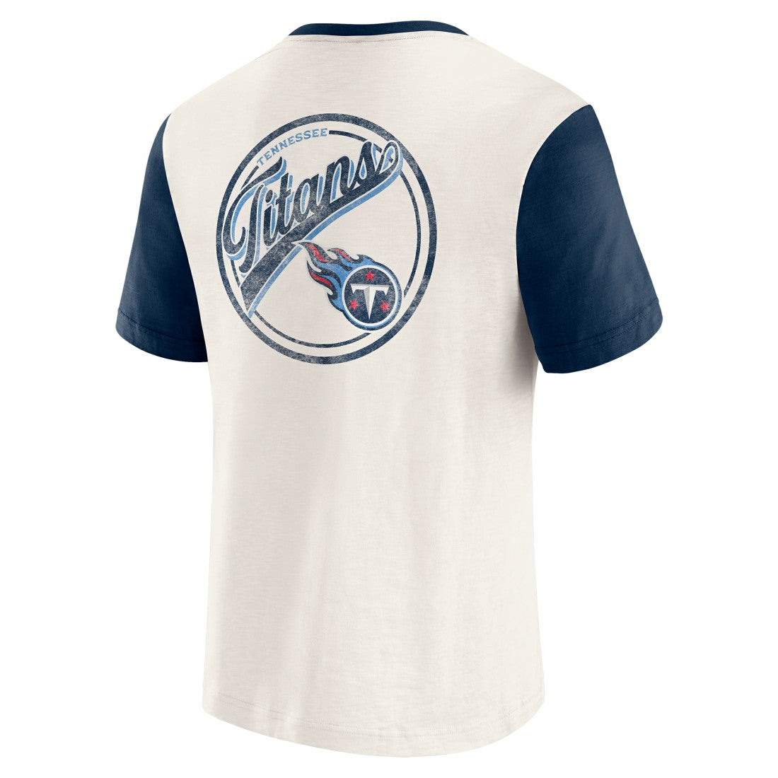 Tennessee Titans Darius Rucker Collection Henley Colorblock Slub Pocket T-Shirt - Cream sale