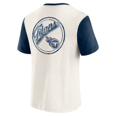 Tennessee Titans Darius Rucker Collection Henley Colorblock Slub Pocket T-Shirt - Cream sale