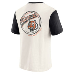 Cincinnati Bengals Darius Rucker Collection Henley Colorblock Slub Pocket T-Shirt - Cream online