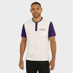 Baltimore Ravens Darius Rucker Collection Henley Colorblock Slub Pocket T-Shirt - Cream discount