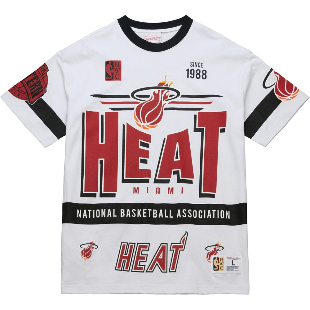 Miami Heat Unisex Hardwood Classics Vintage Team Origins Premium T-Shirt - White discount