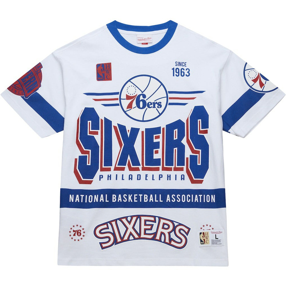 Philadelphia 76ers Unisex Hardwood Classics Vintage Team Origins Premium T-Shirt - White sale