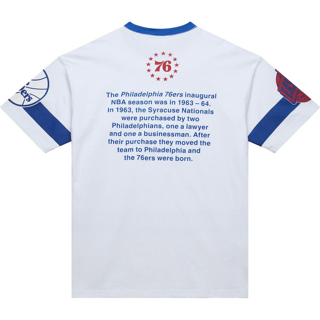 Philadelphia 76ers Unisex Hardwood Classics Vintage Team Origins Premium T-Shirt - White sale