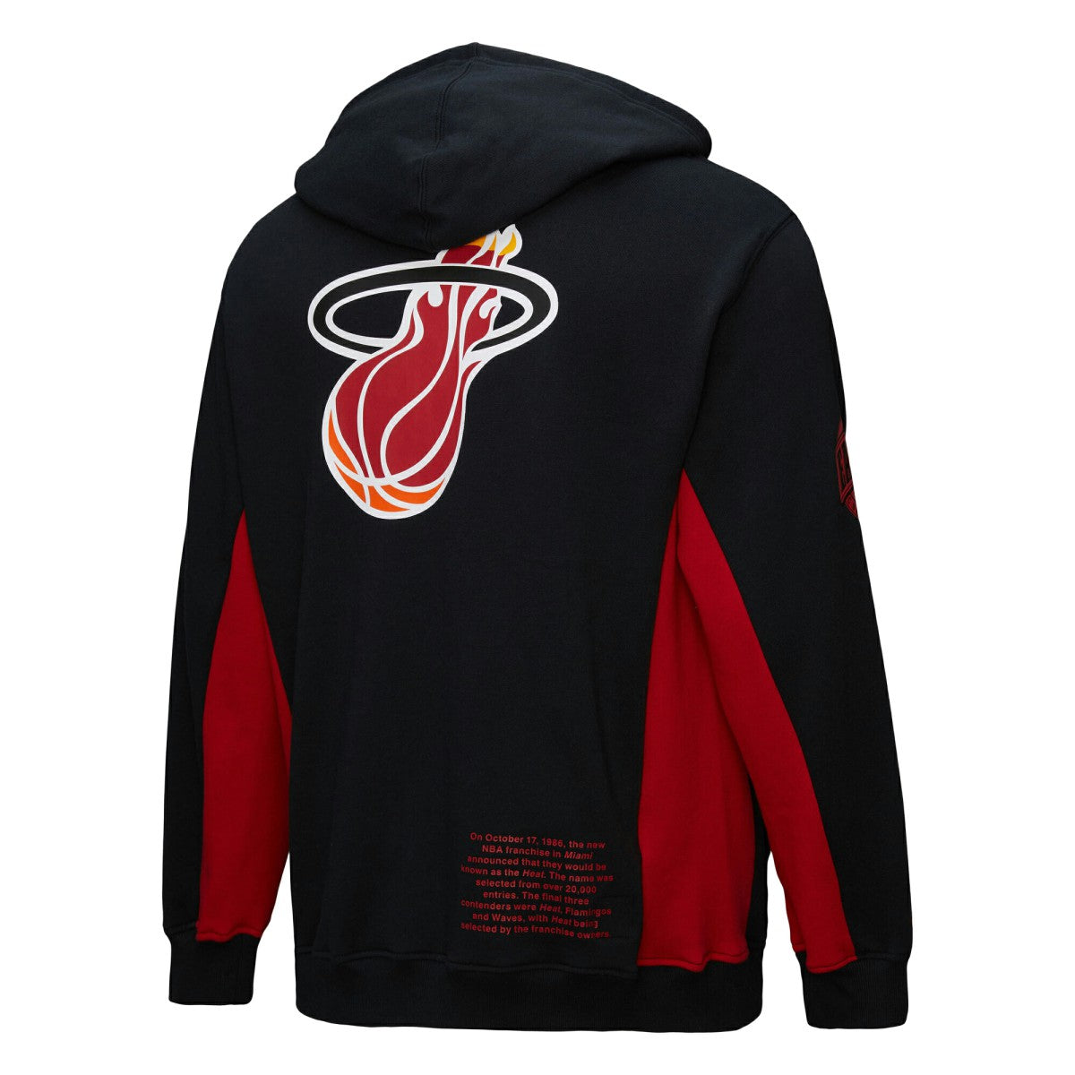 Miami Heat Hardwood Classics Team Origins Fleece Pullover Hoodie - Black discount