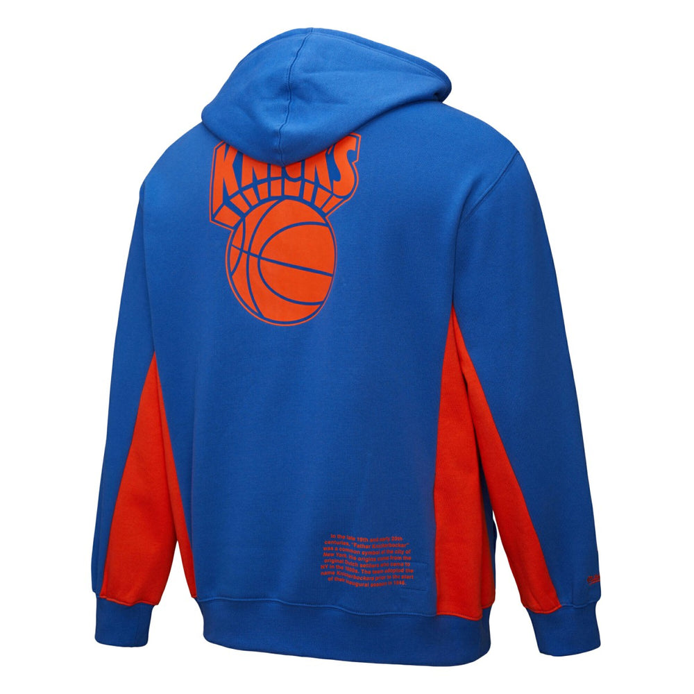 New York Knicks Hardwood Classics Team Origins Fleece Pullover Hoodie - Blue for sale