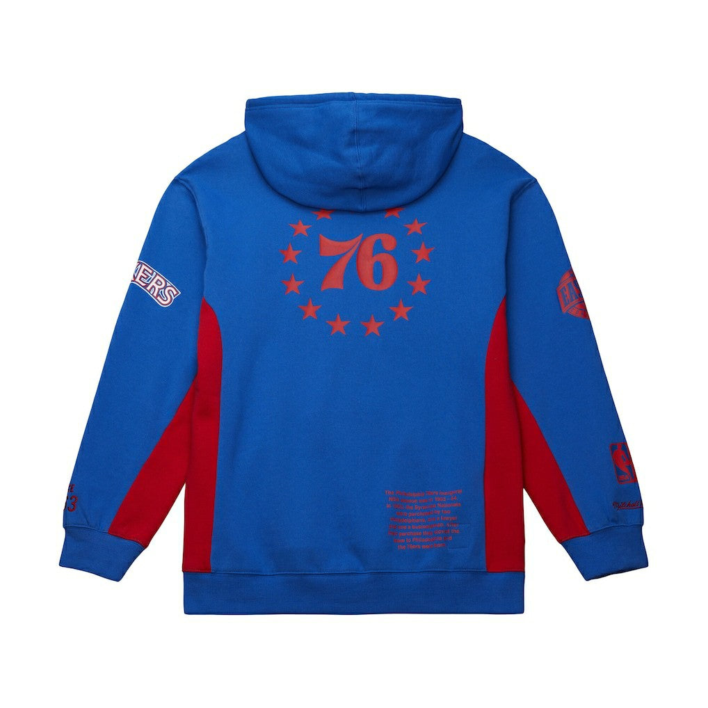 Philadelphia 76ers Hardwood Classics Team Origins Fleece Pullover Hoodie - Royal online