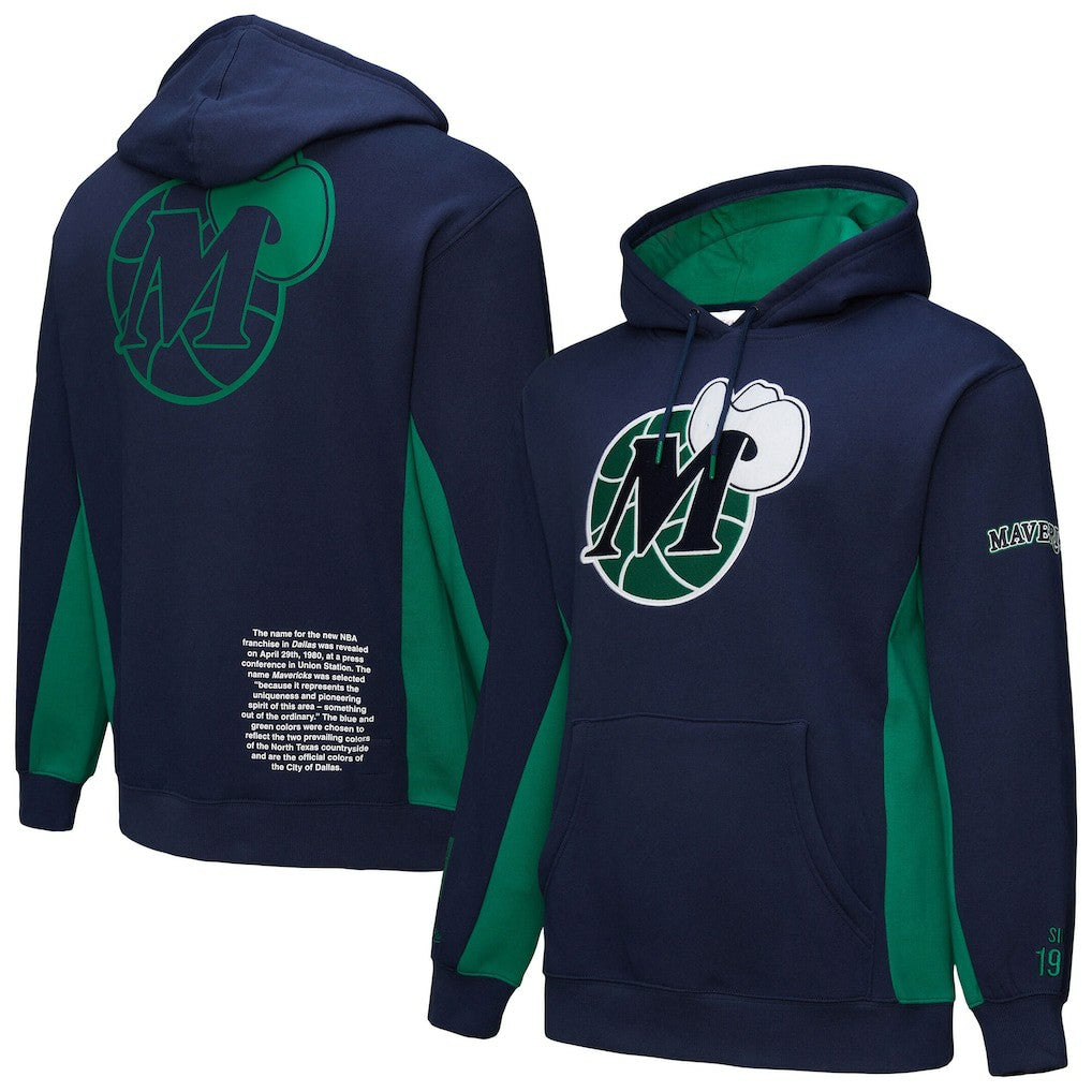 Dallas Mavericks Hardwood Classics Team Origins Fleece Pullover Hoodie sale - Navy outlet