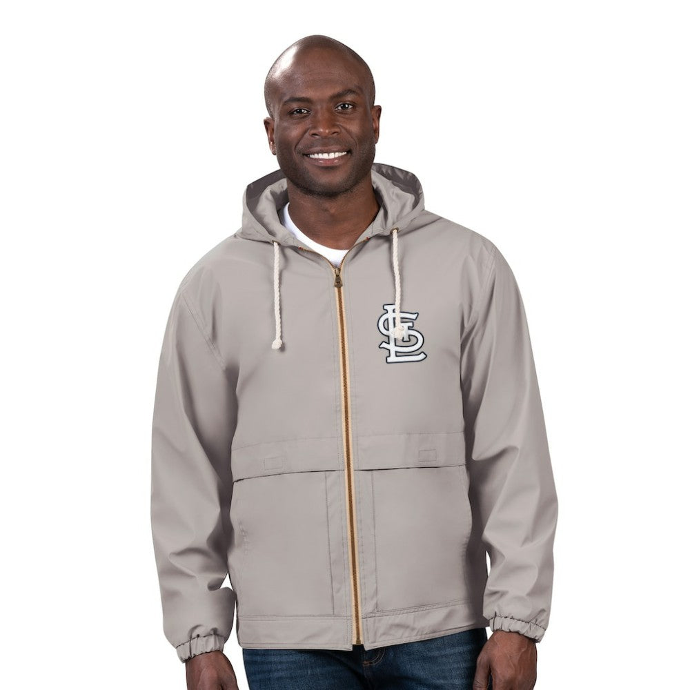 St. Louis Cardinals G-III Sports by Carl Banks Full-Zip Rain Jacket Gray
