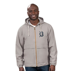 Detroit Tigers G-III Sports by Carl Banks Full-Zip Rain Jacket Gray