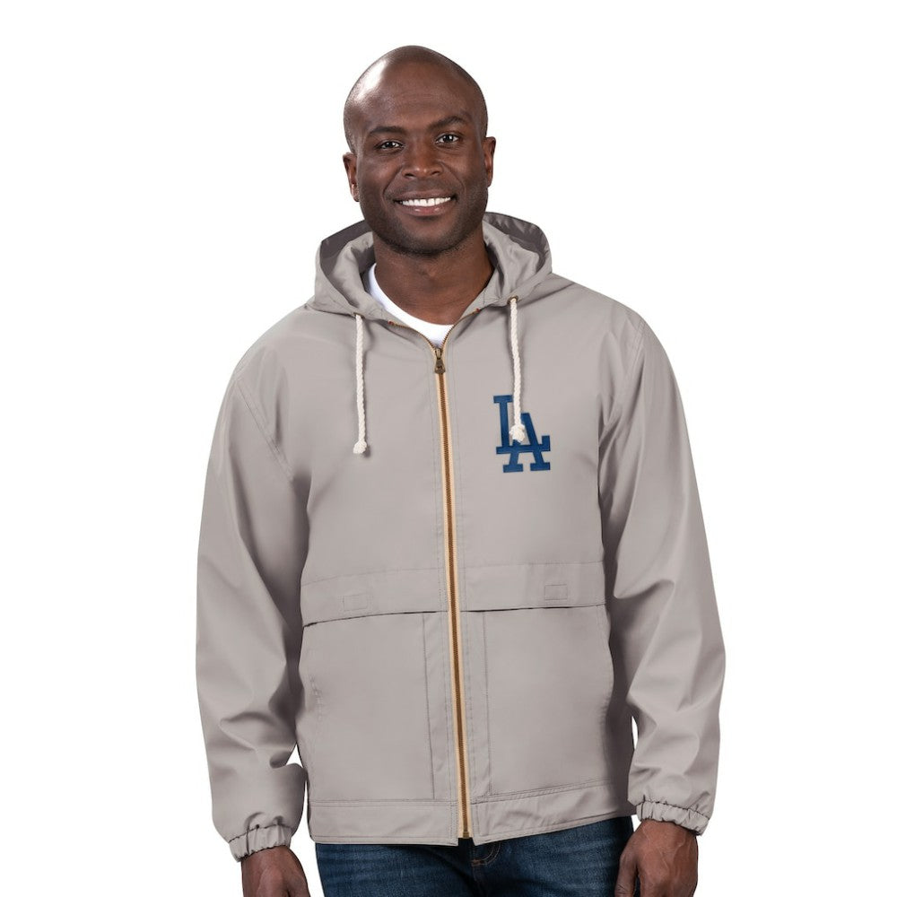 Los Angeles Dodgers G-III Sports by Carl Banks Full-Zip Rain Jacket Gray
