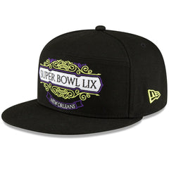 Philadelphia Eagles New Era Super Bowl LIX Tarmac Split Panel 9FIFTY Snapback Hat - Black cheap