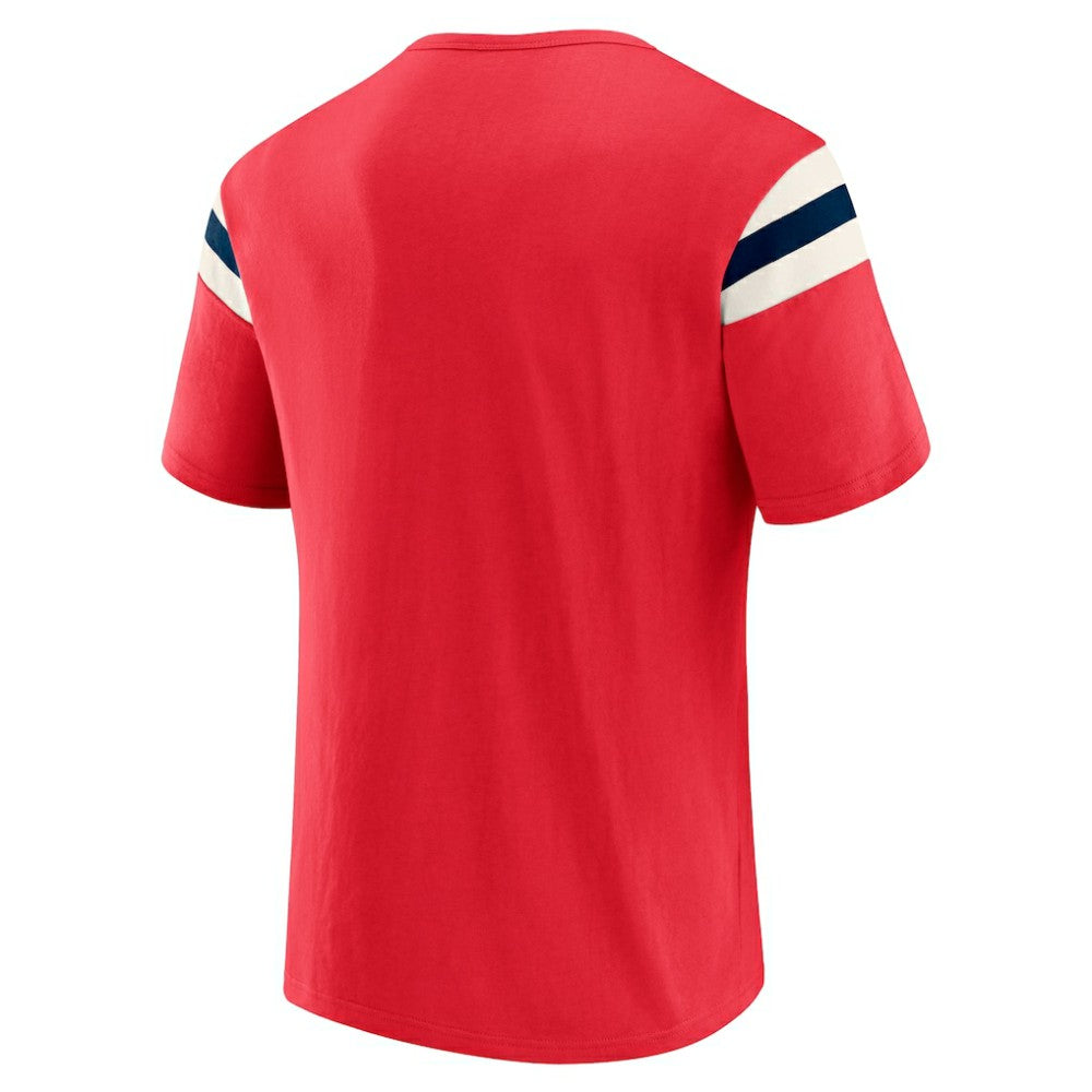 Washington Nationals Darius Rucker Collection Distressed Sleeve Stripe T-Shirt Red