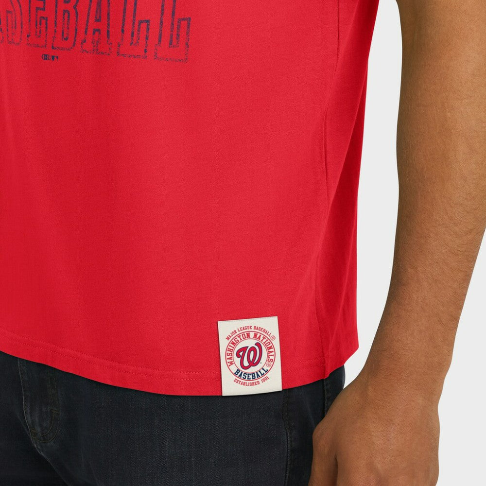Washington Nationals Darius Rucker Collection Distressed Sleeve Stripe T-Shirt Red