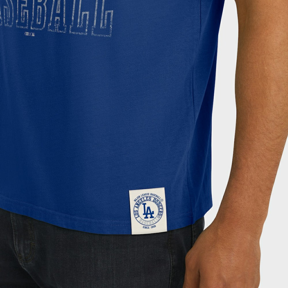 Los Angeles Dodgers Darius Rucker Collection Distressed Sleeve Stripe T-Shirt Royal