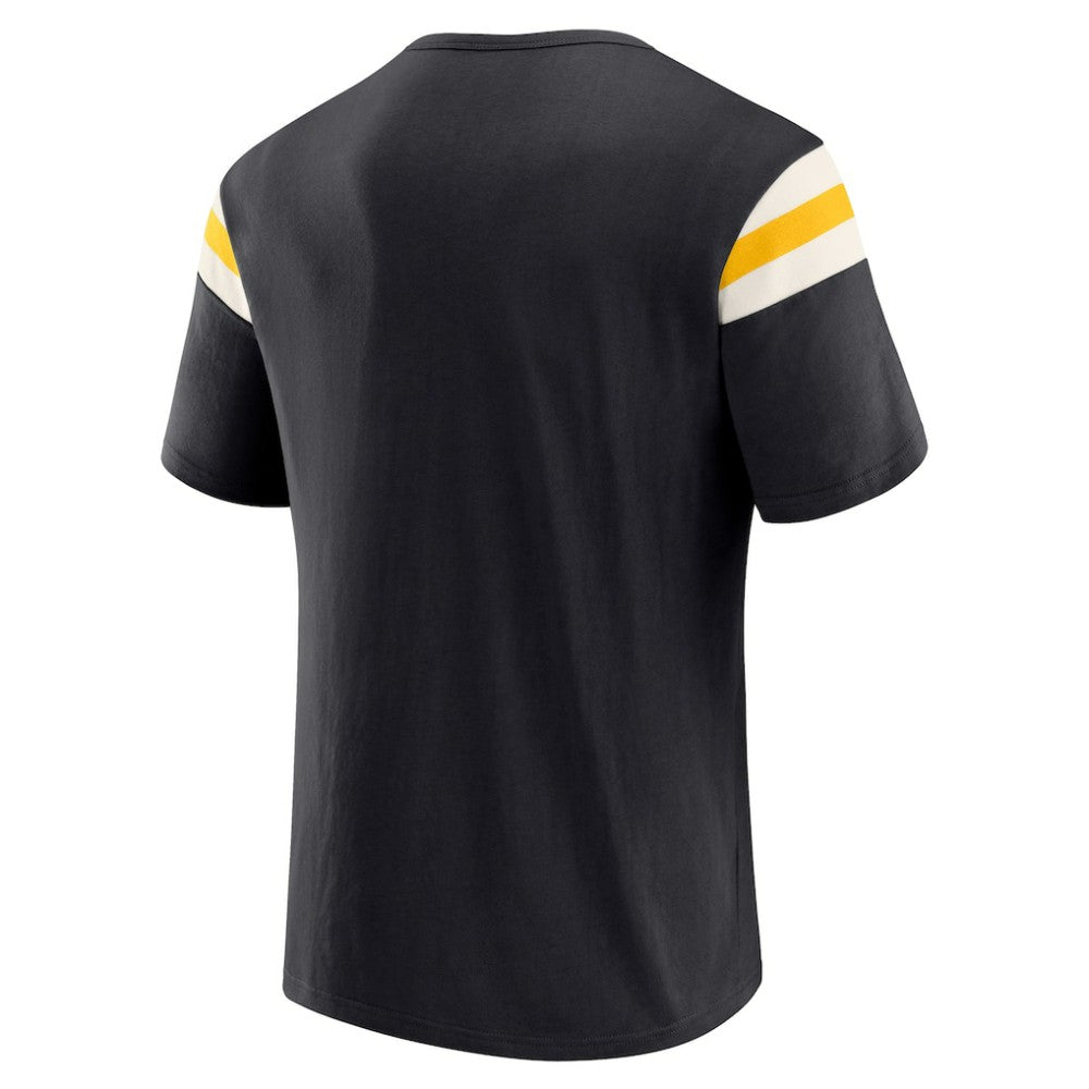 Pittsburgh Pirates Darius Rucker Collection Distressed Sleeve Stripe T-Shirt Black