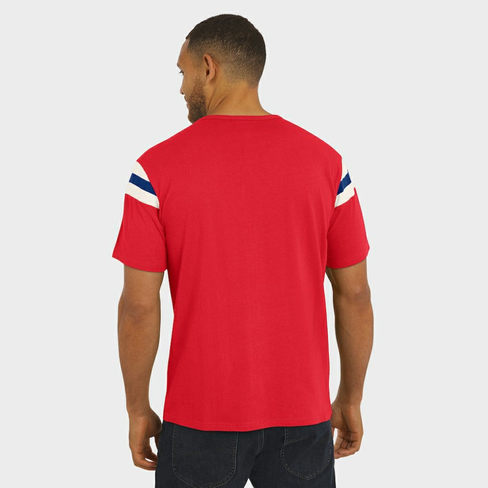Philadelphia Phillies Darius Rucker Collection Distressed Sleeve Stripe T-Shirt Red