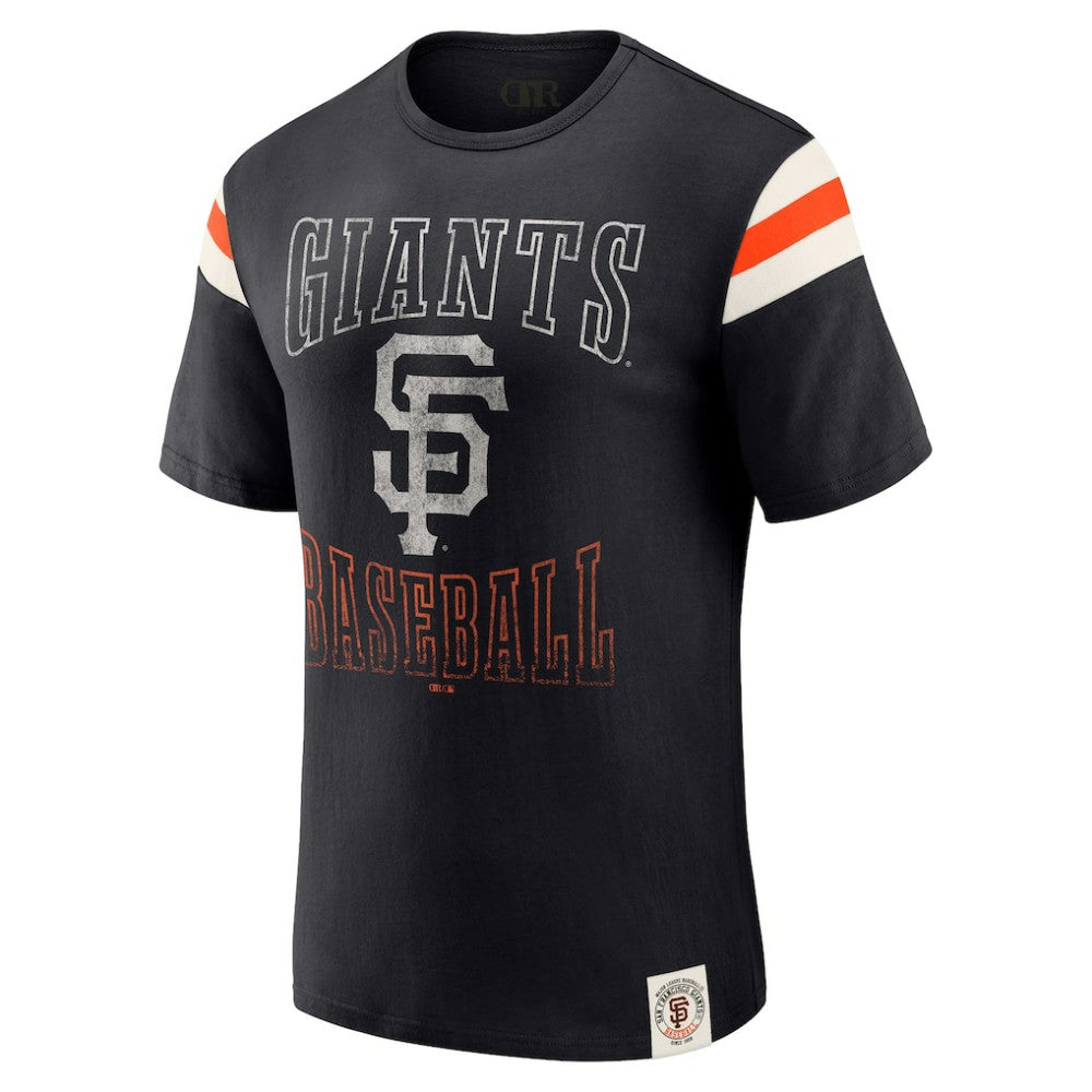 San Francisco Giants Darius Rucker Collection Distressed Sleeve Stripe T-Shirt Black