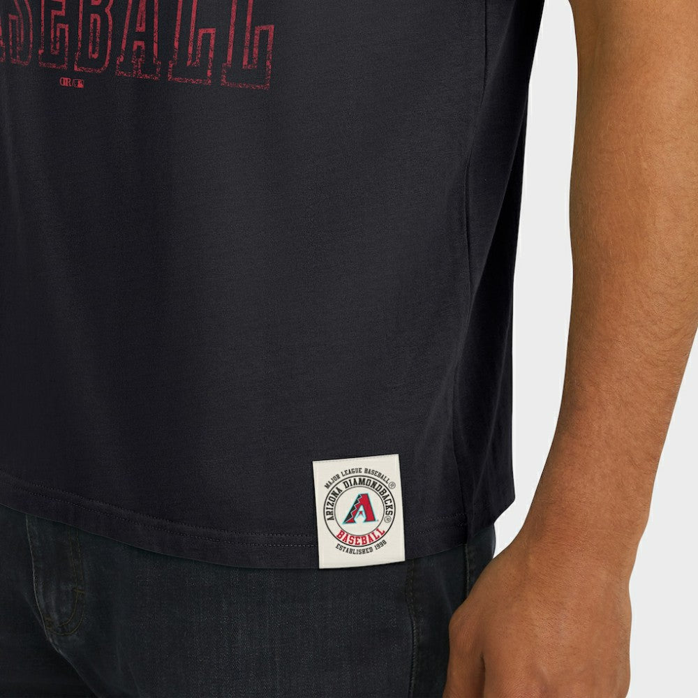 Arizona Diamondbacks Darius Rucker Collection Distressed Sleeve Stripe T-Shirt Black