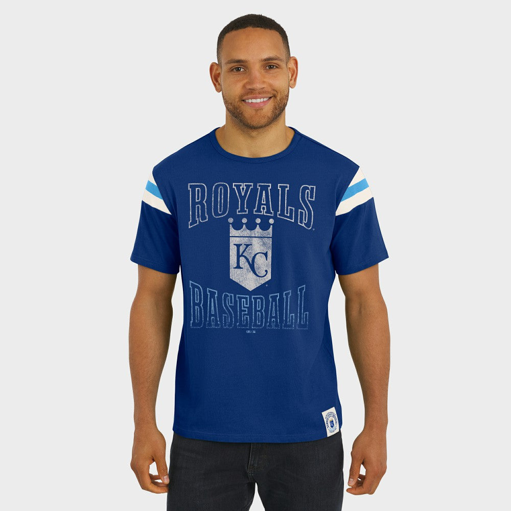 Kansas City Royals Darius Rucker Collection Distressed Sleeve Stripe T-Shirt Royal