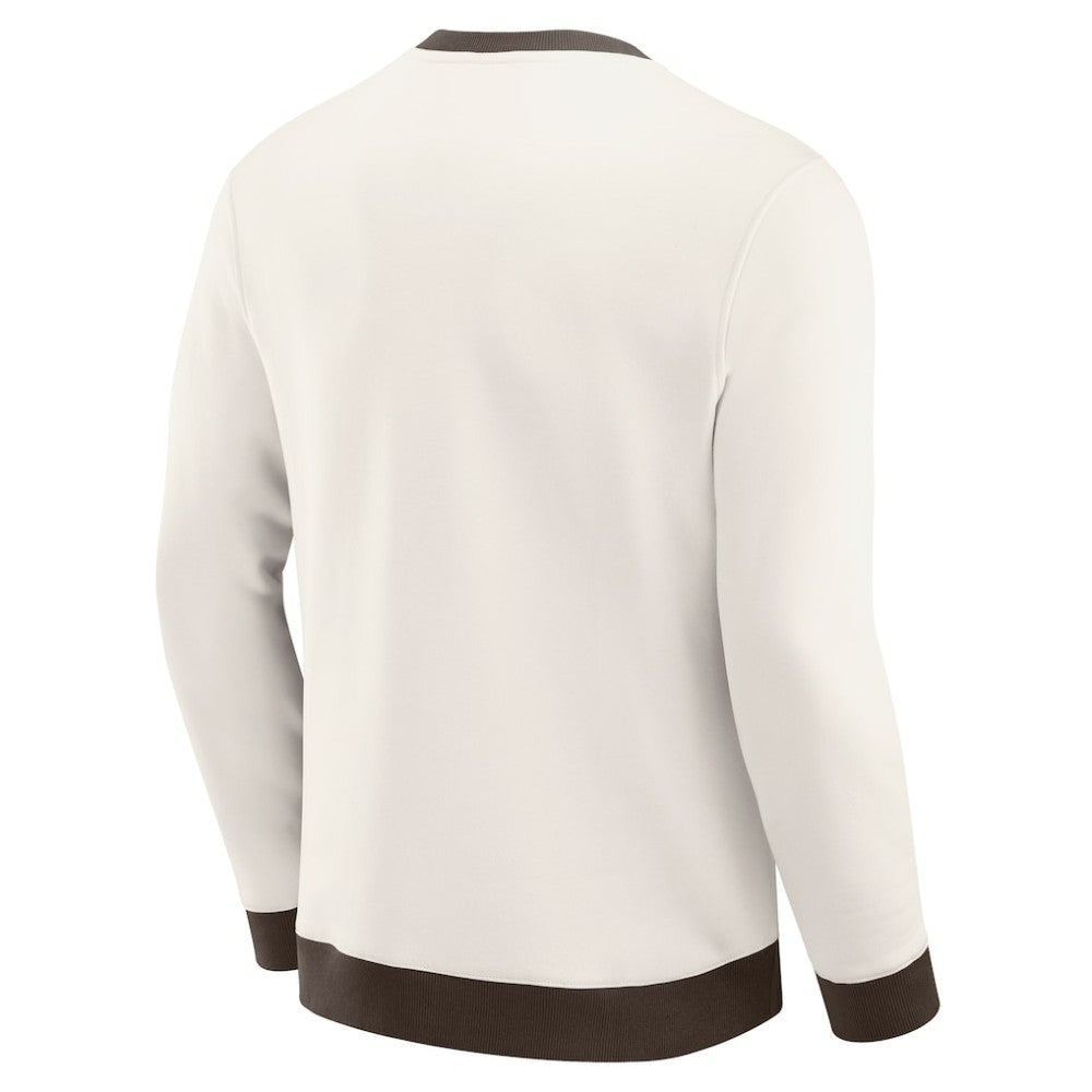 San Diego Padres Darius Rucker Collection Colorblock Crewneck Sweatshirt Cream