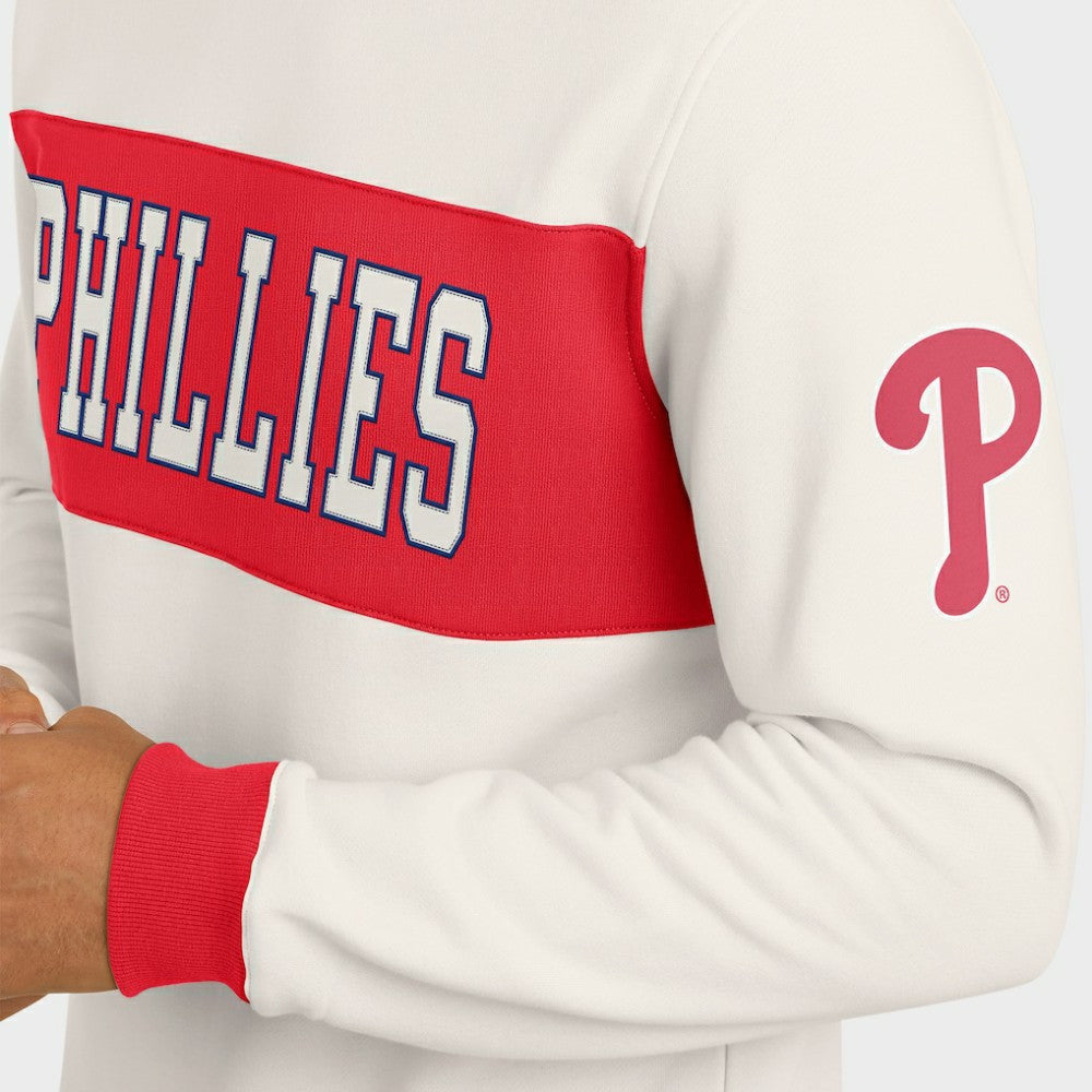 Philadelphia Phillies Darius Rucker Collection Colorblock Crewneck Sweatshirt Cream