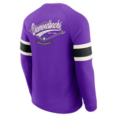 Arizona Diamondbacks Darius Rucker Collection Waffle-Knit Raglan Long Sleeve Henley T-Shirt Purple