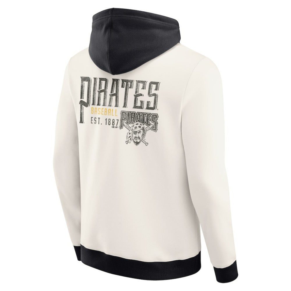 Pittsburgh Pirates Darius Rucker Collection Men's Polar Fleece Full-Zip Hoodie Cream