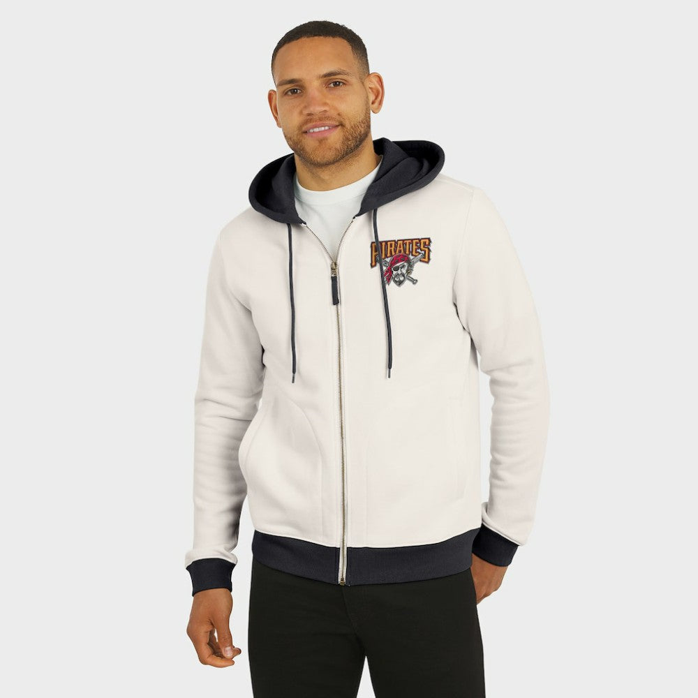 Pittsburgh Pirates Darius Rucker Collection Men's Polar Fleece Full-Zip Hoodie Cream