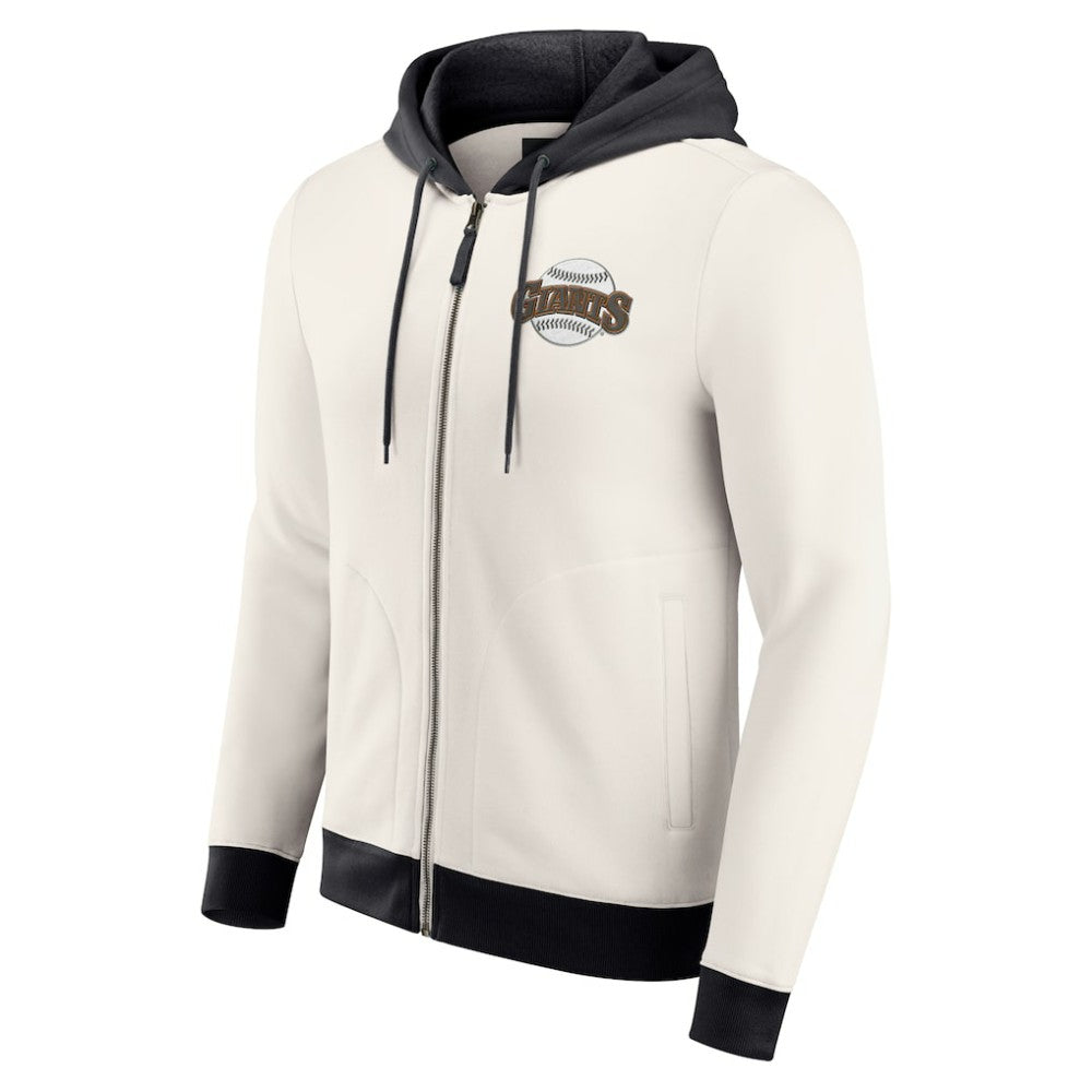San Francisco Giants Darius Rucker Collection Men's Polar Fleece Full-Zip Hoodie Cream