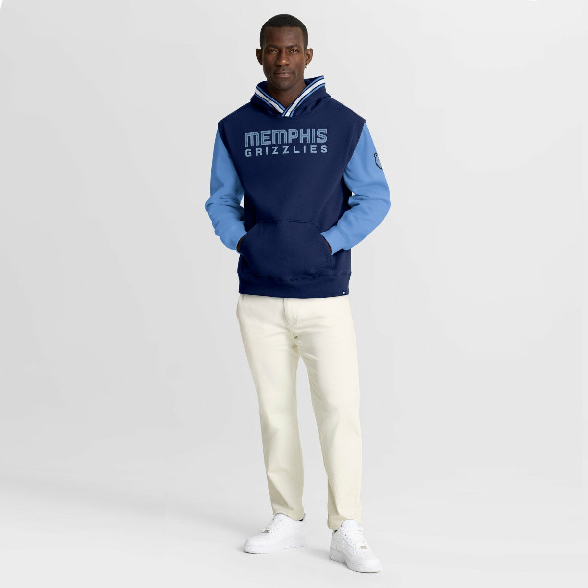 Memphis Grizzlies Half Court Shot Clock Fastbreak Hoodie - Navy/Blue sale
