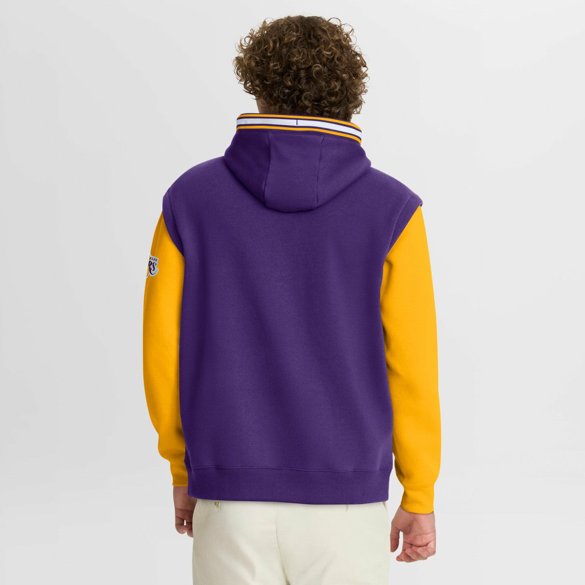 Los Angeles Lakers Half Court Shot Clock Fastbreak Hoodie - Purple/Gold discount