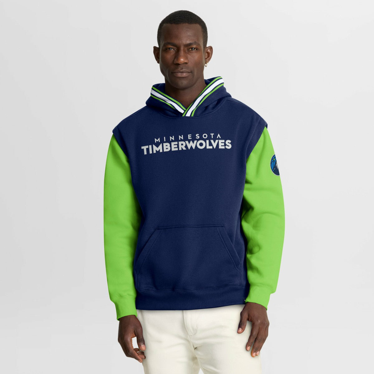 Minnesota Timberwolves Half Court Shot Clock Fastbreak Hoodie - Navy/Green for sale