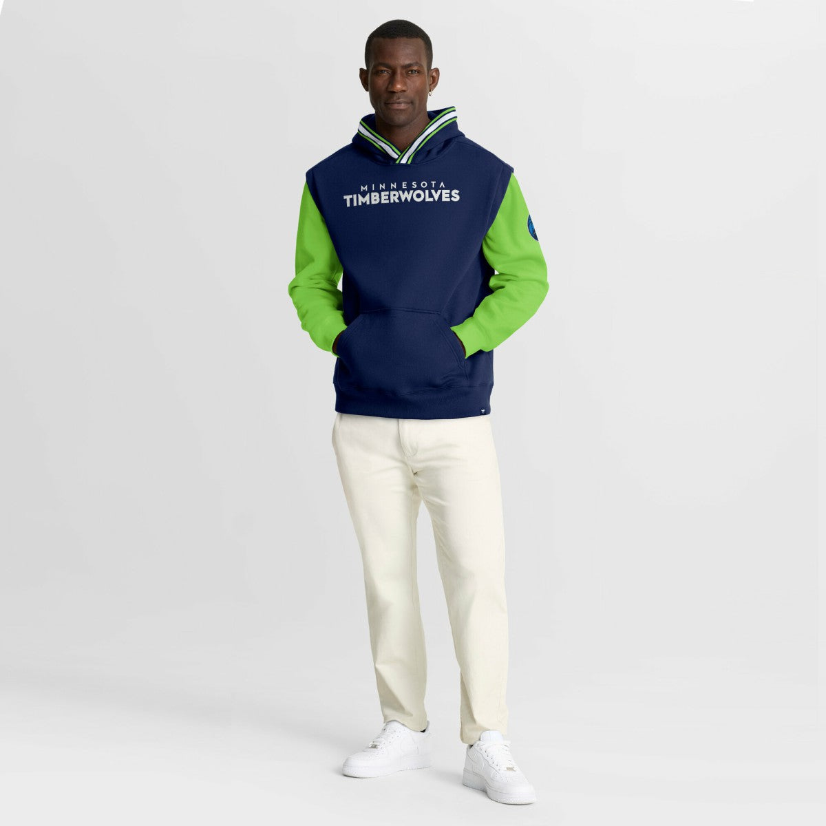 Minnesota Timberwolves Half Court Shot Clock Fastbreak Hoodie - Navy/Green for sale