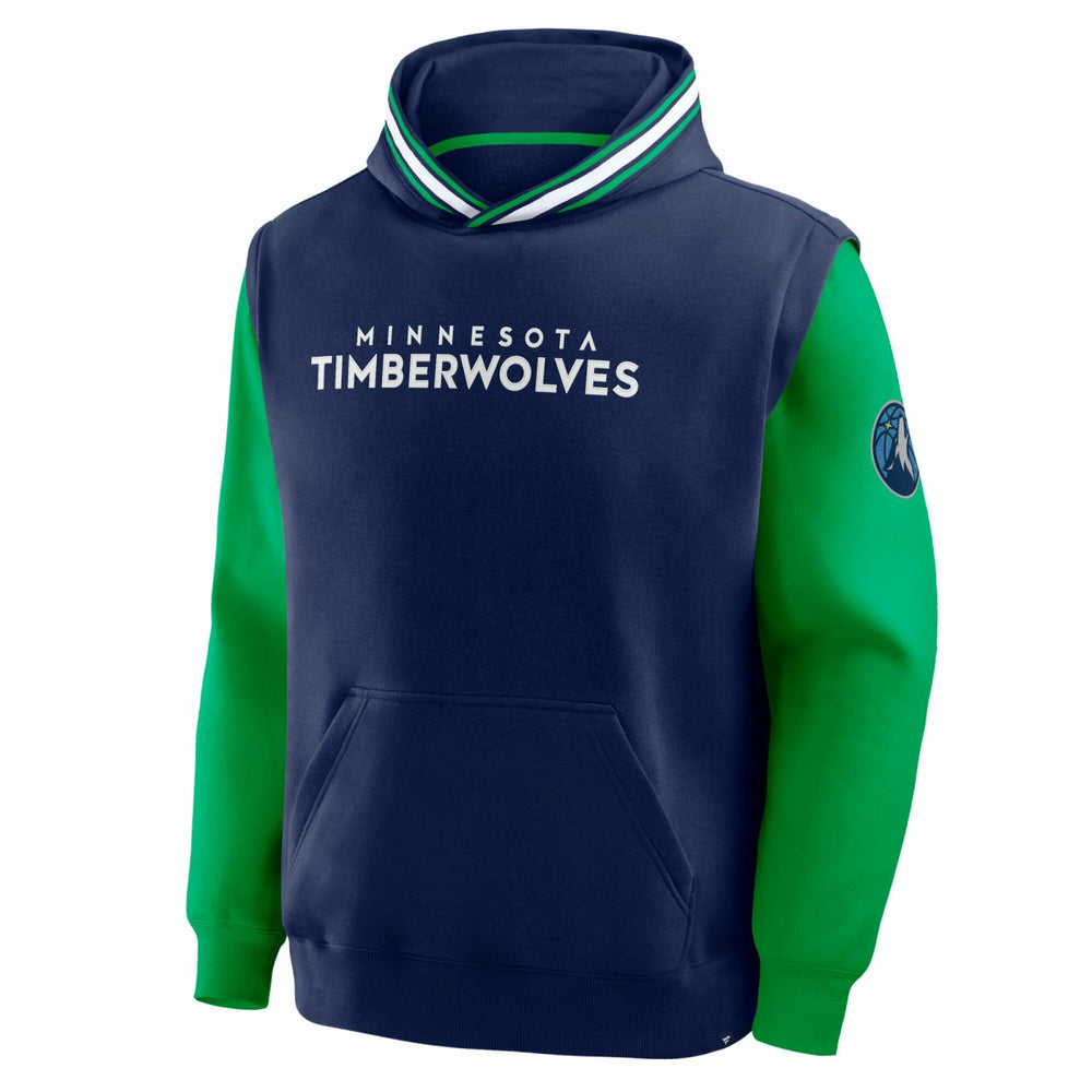 Minnesota Timberwolves Half Court Shot Clock Fastbreak Hoodie - Navy/Green for sale
