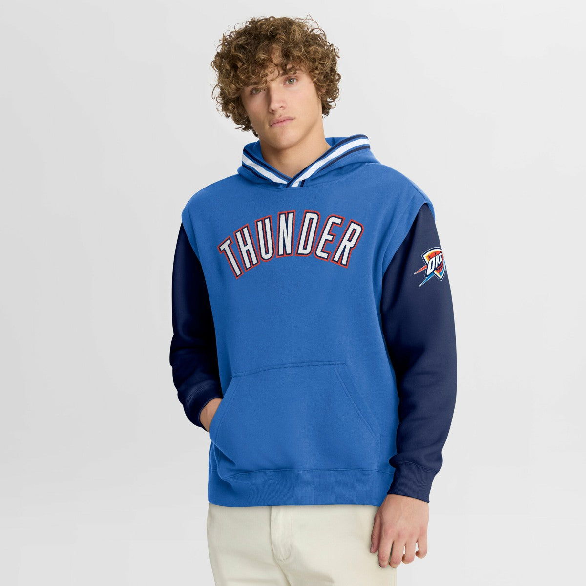 Oklahoma City Thunder Half Court Shot Clock Fastbreak Hoodie - Blue/Navy on sale