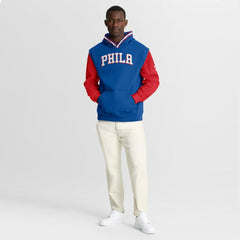 Philadelphia 76ers Half Court Shot Clock Fastbreak Hoodie - Royal/Red on sale